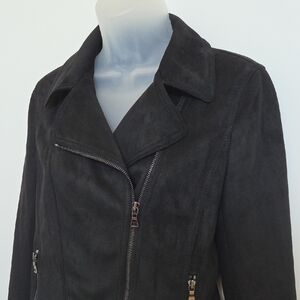 NWT Ann Taylor Black Jacket Zipper Front